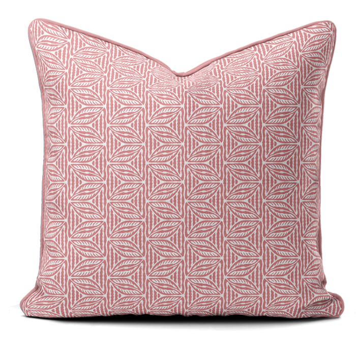 Hand-printed Cushion- Cottage Leaves
