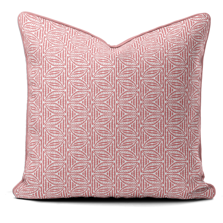 Hand-printed Cushion- Cottage Leaves