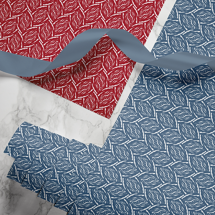 Hand-printed Gift Wrap- Seed Pod c