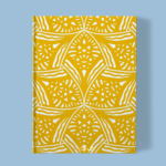 Hand-Printed Notebook- Evening Lavender yellow