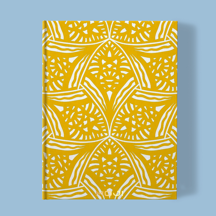 Hand-Printed Notebook- Evening Lavender yellow