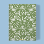 Hand-Printed Notebook- green