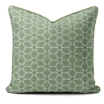 Hand-printed Cushion- Flower Meadow sage green