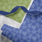 Hand-printed Gift Wrap- Pomegranate navy blue