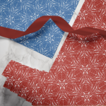 Hand-printed Gift Wrap- Pomegranate rd