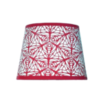 Hand-printed Lampshade- The Butterfly Garden red