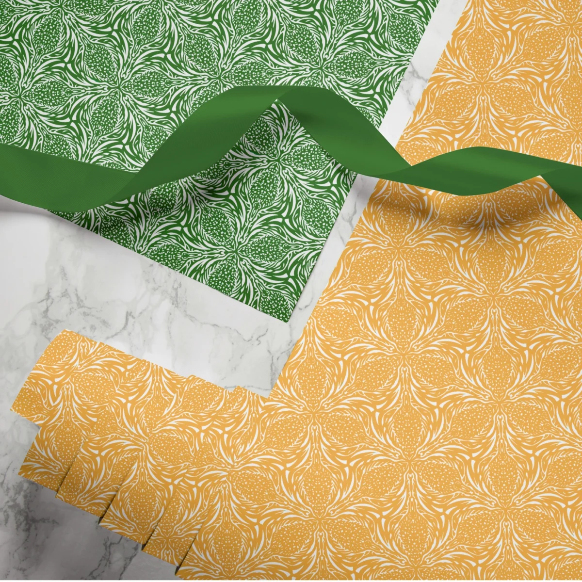 Hand-printed Gift Wrap- Thistle - Image 2