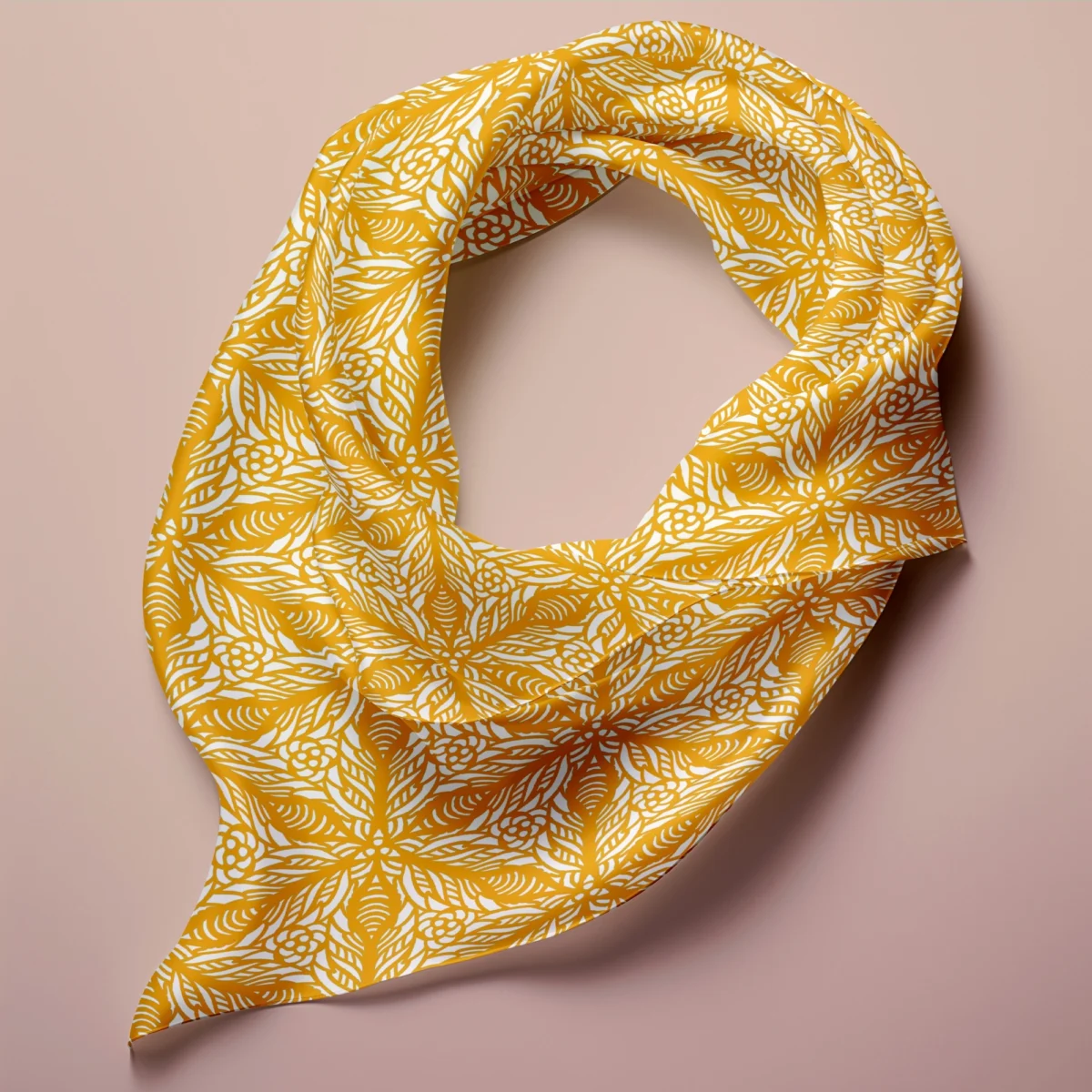 Hand-printed Silk Scarf- Persian Lily - Image 4