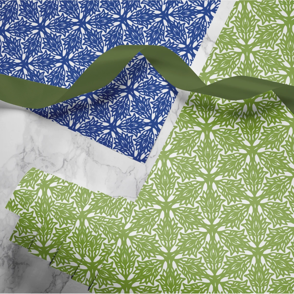 Hand-printed Gift Wrap- Flower Meadow - Image 2