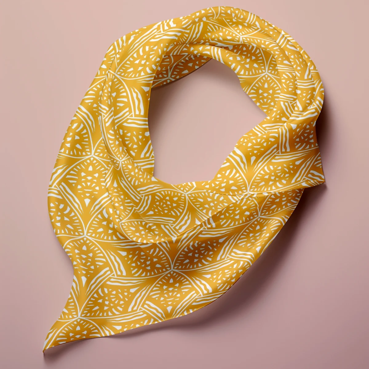 Hand-printed Silk Scarf- Evening Lavender - Image 3