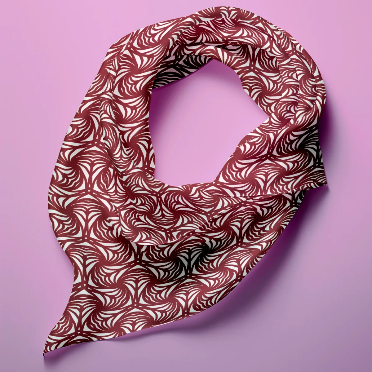 Hand-printed Silk Scarf- Petal - Image 2