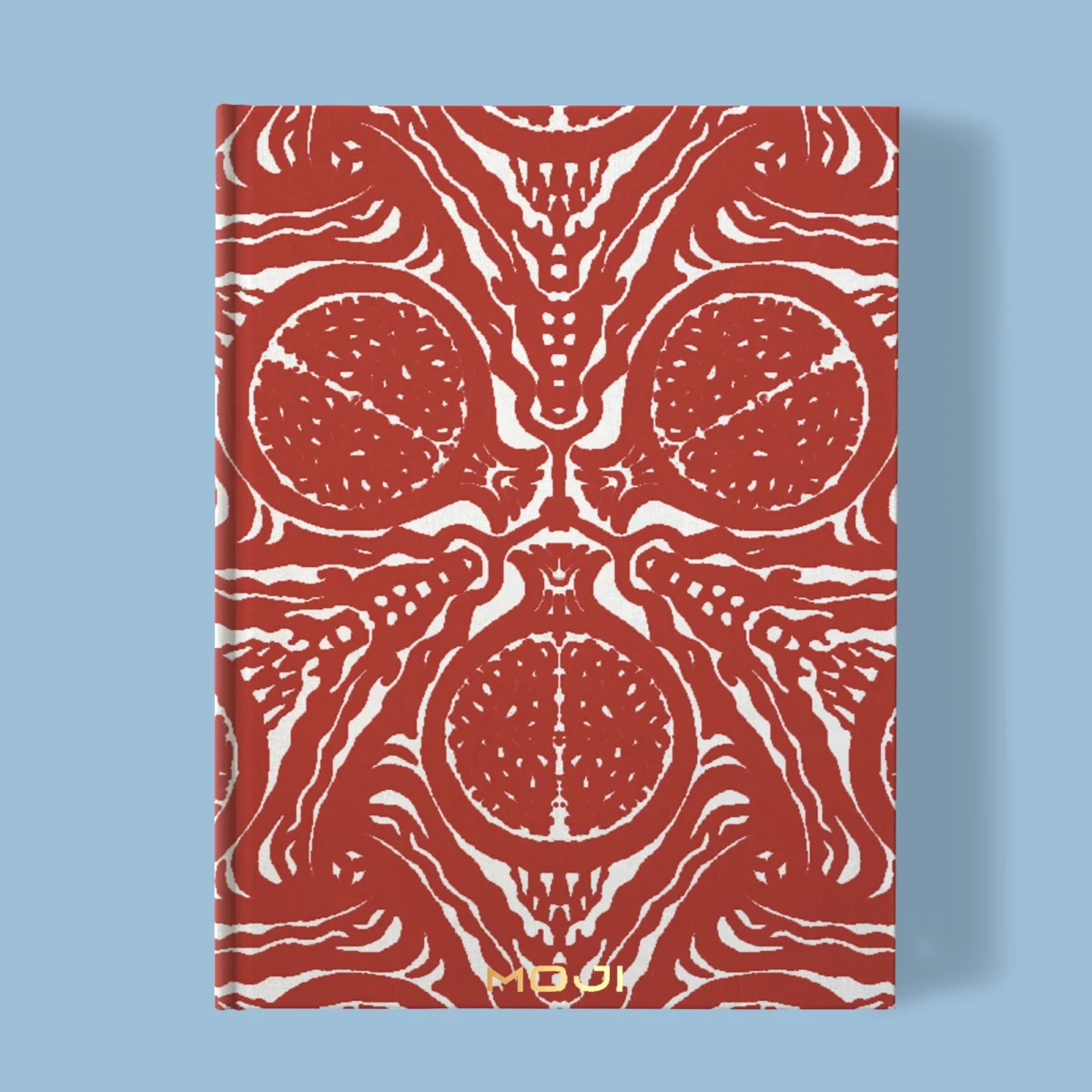 Hand-Printed Notebook- Pomegranate - Image 1