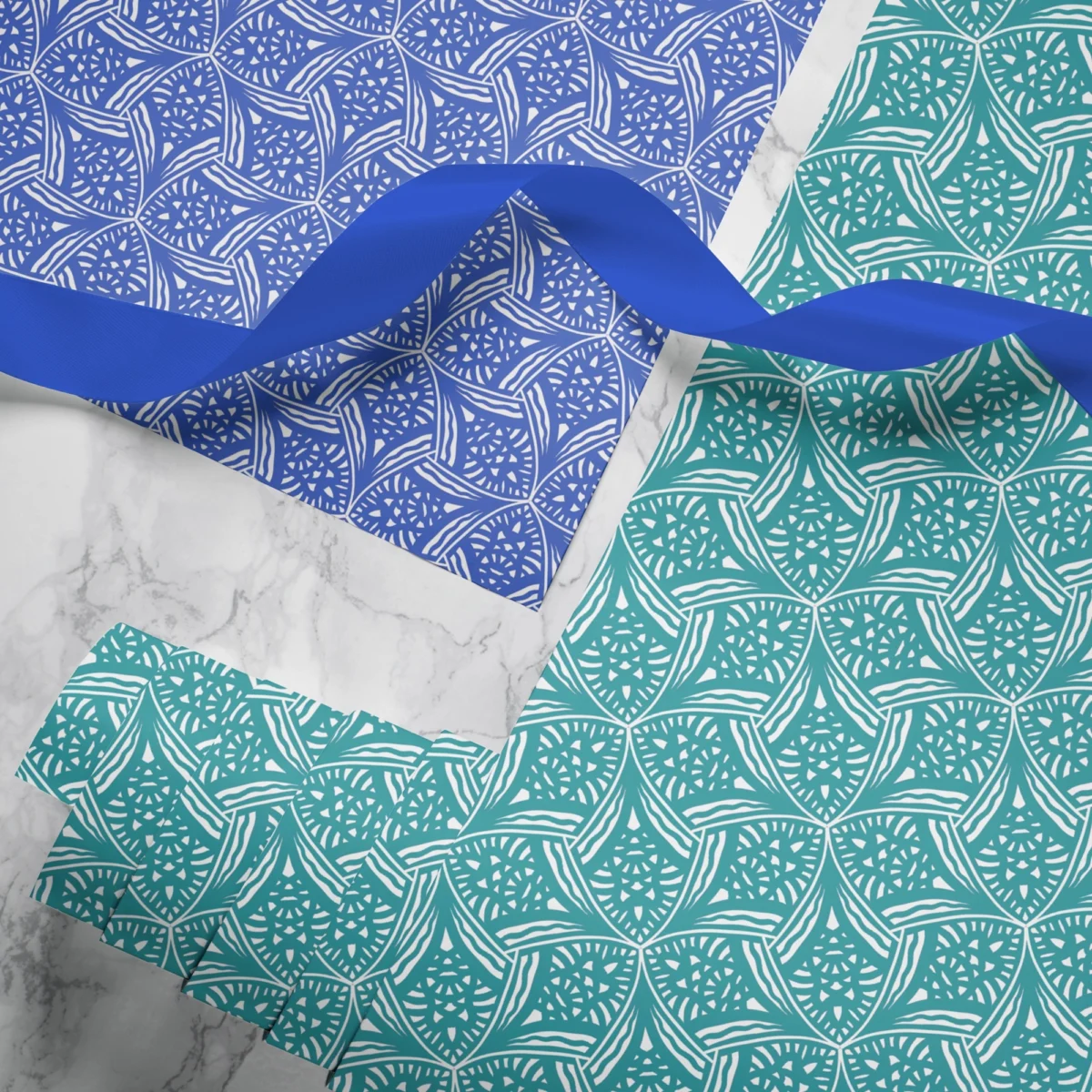 Hand-printed Gift Wrap-Evening Lavender - Image 1