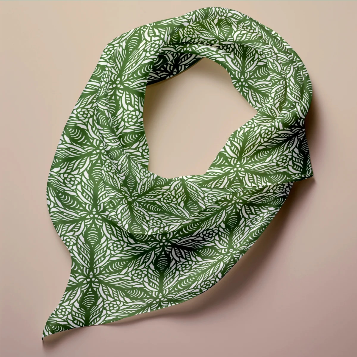 Hand-printed Silk Scarf- Persian Lily - Image 1