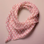 Hand-printed Silk Scarf- Rustling Willow Leaves - Image 2