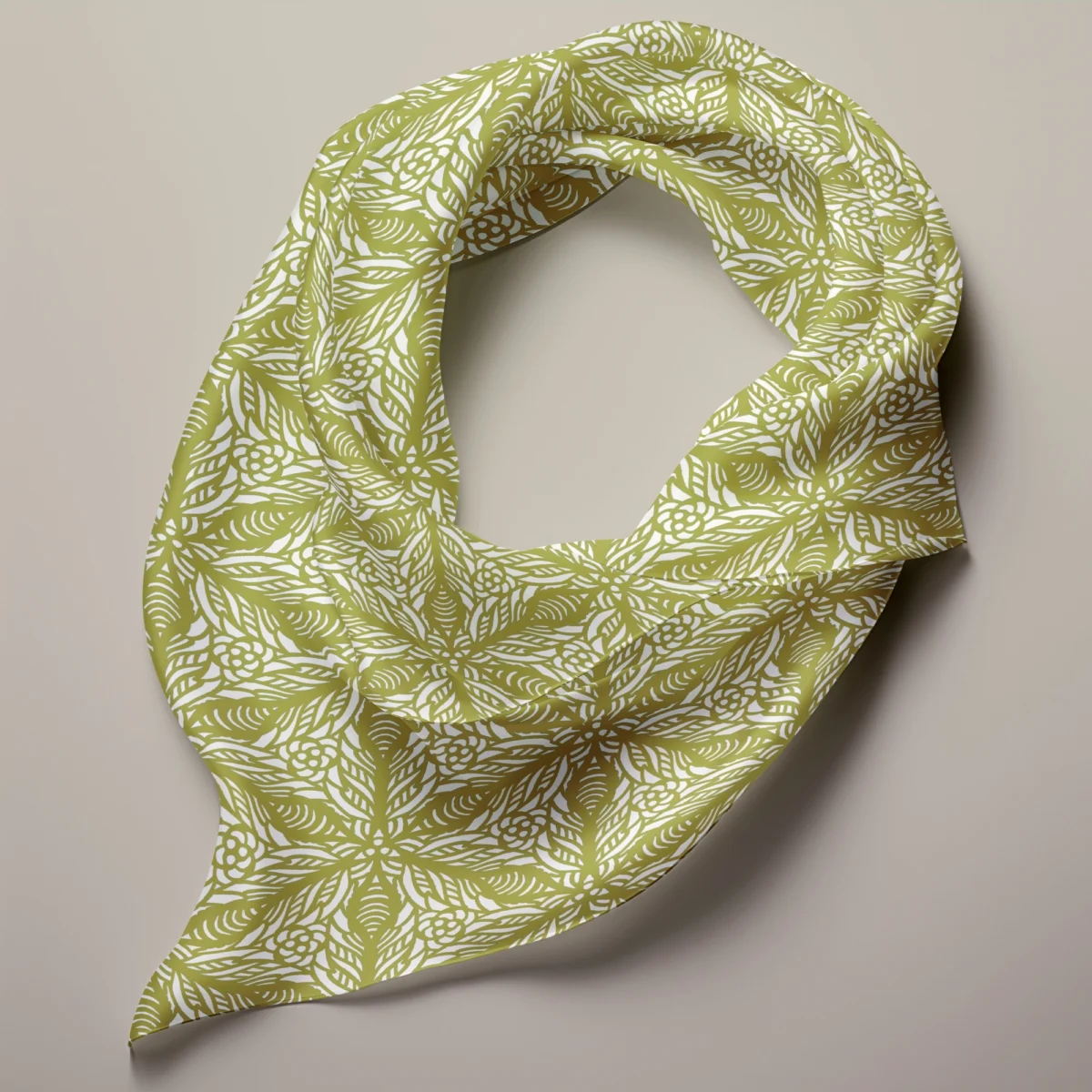 Hand-printed Silk Scarf- Persian Lily - Image 2