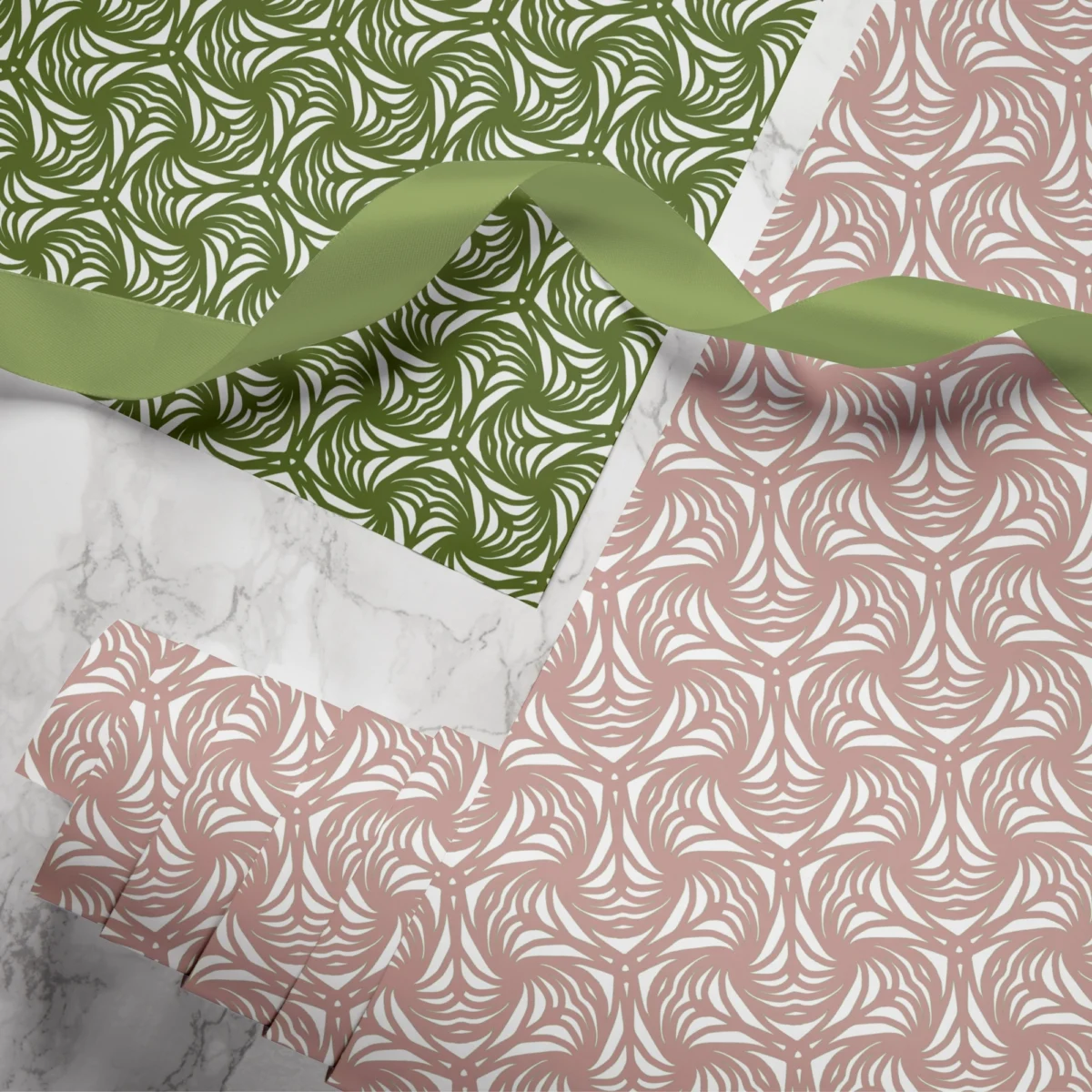 Hand-printed Gift Wrap- Petal - Image 1