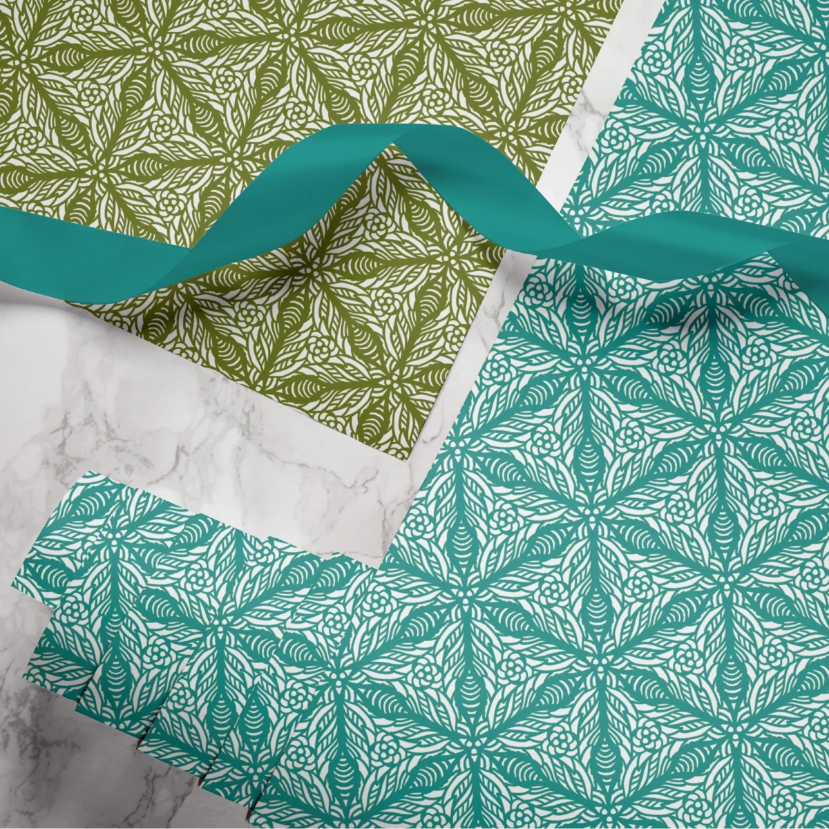 Hand-printed Gift Wrap- Persian Lily - Image 2