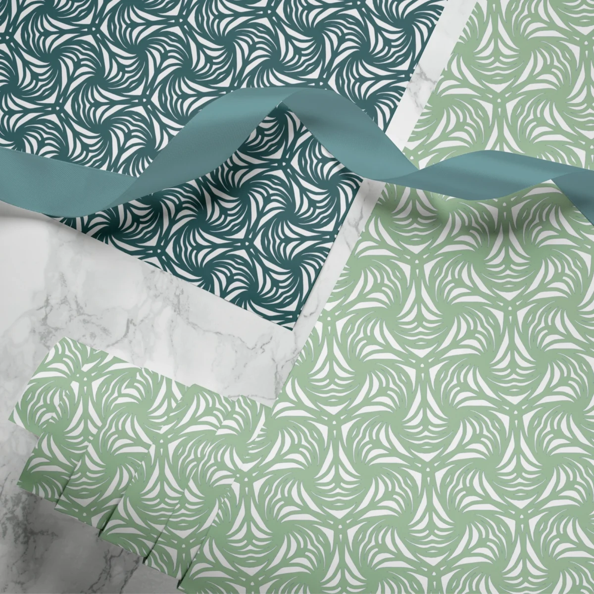 Hand-printed Gift Wrap- Petal - Image 2