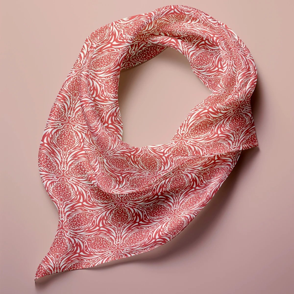 Hand-printed Silk Scarf- Thistle - Image 1