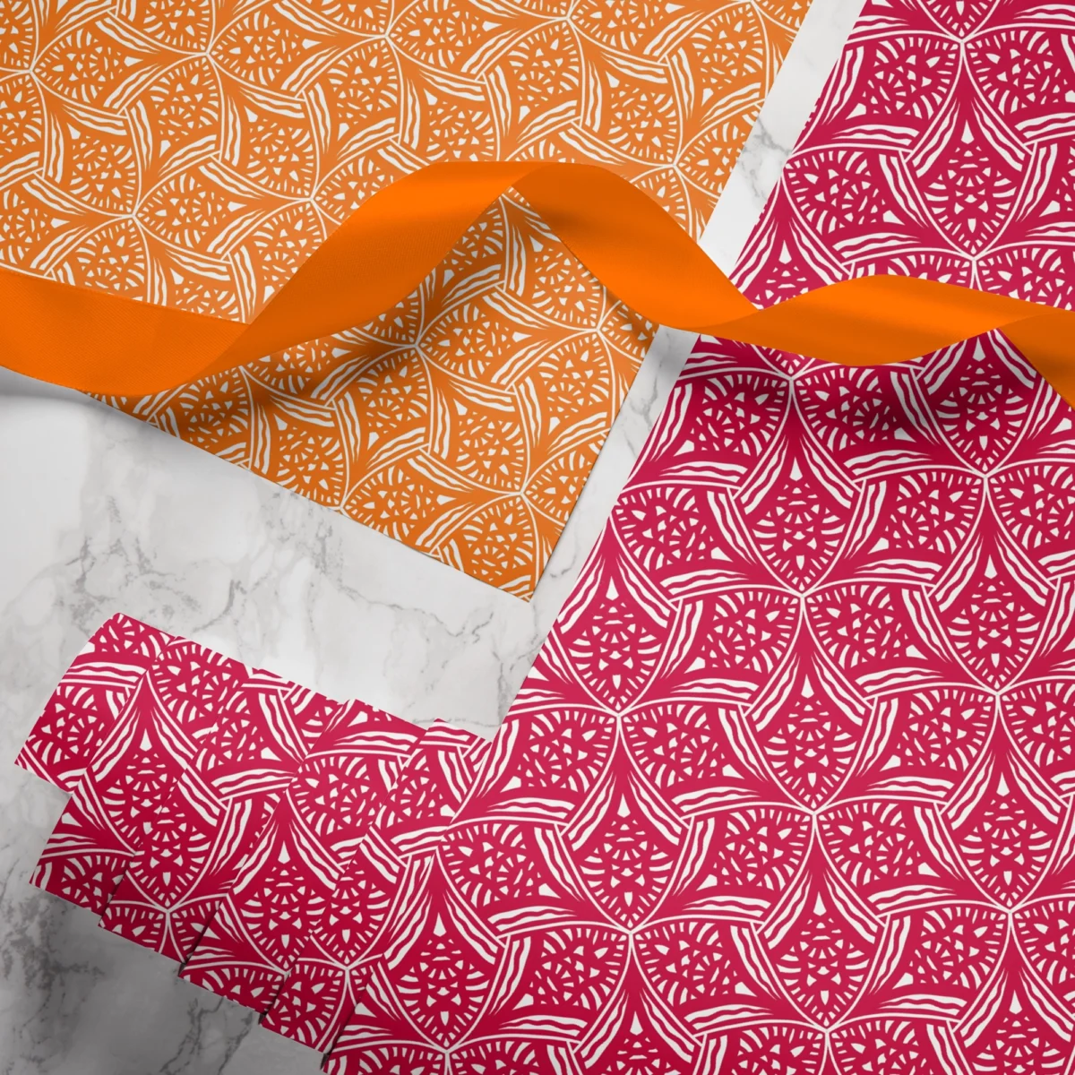 Hand-printed Gift Wrap-Evening Lavender - Image 3