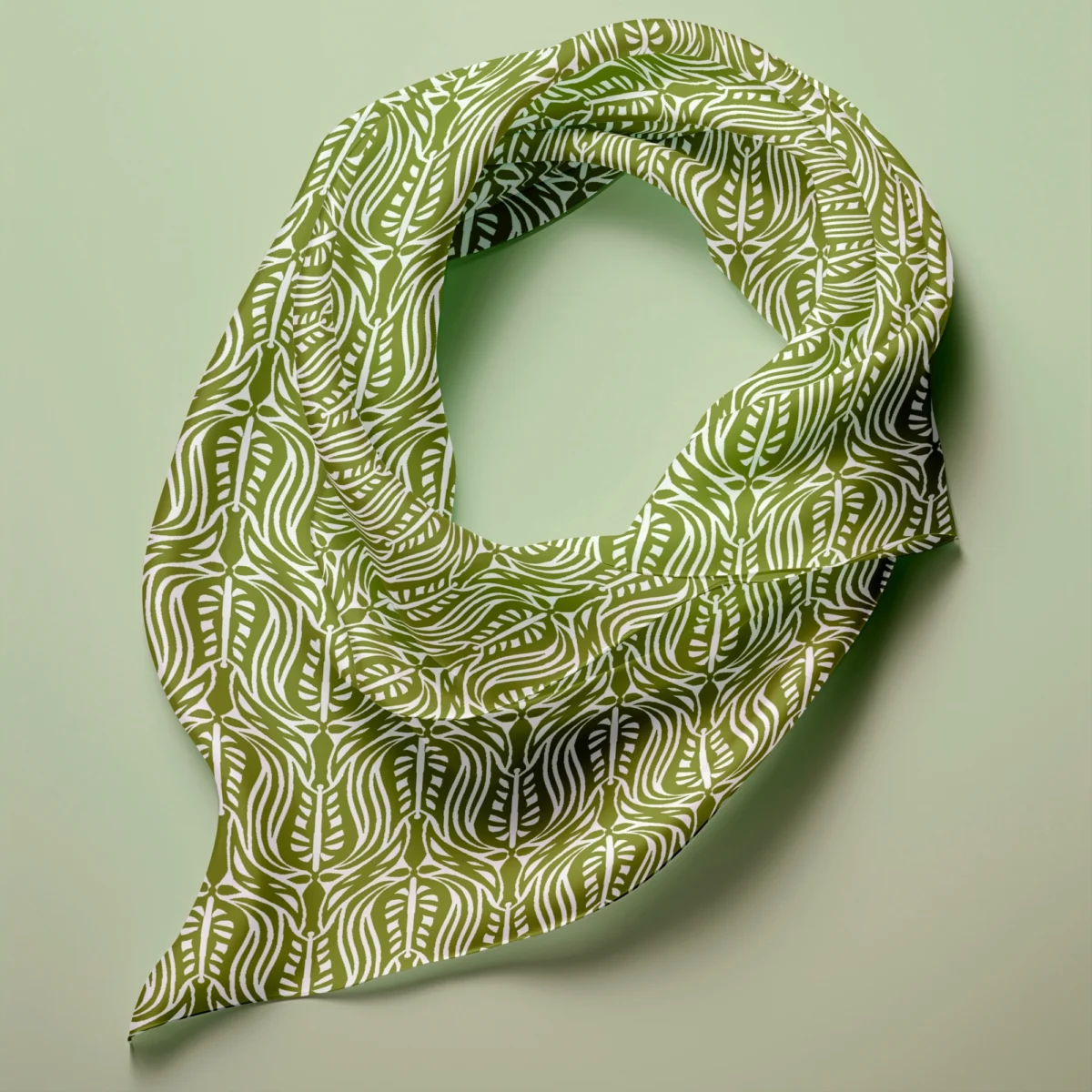 Hand-printed Silk Scarf- Wild Tulip - Image 3