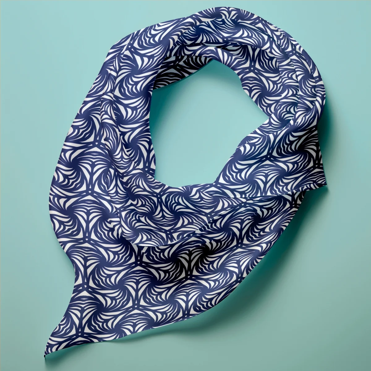 Hand-printed Silk Scarf- Petal - Image 1
