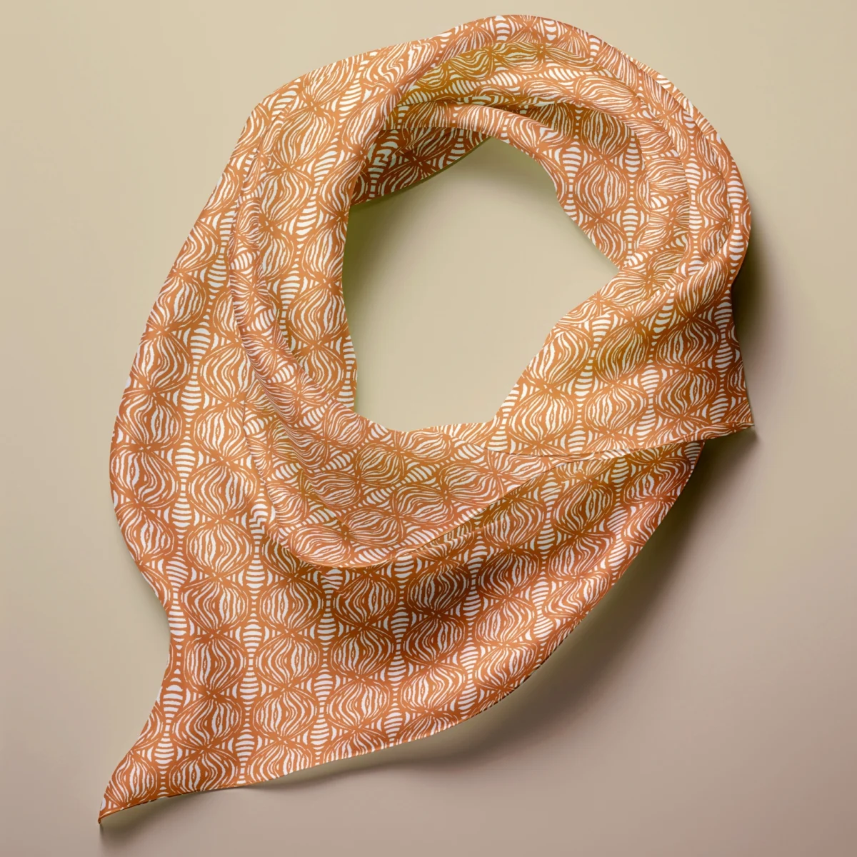 Hand-printed Silk Scarf- Shimmering Pearls - Image 1