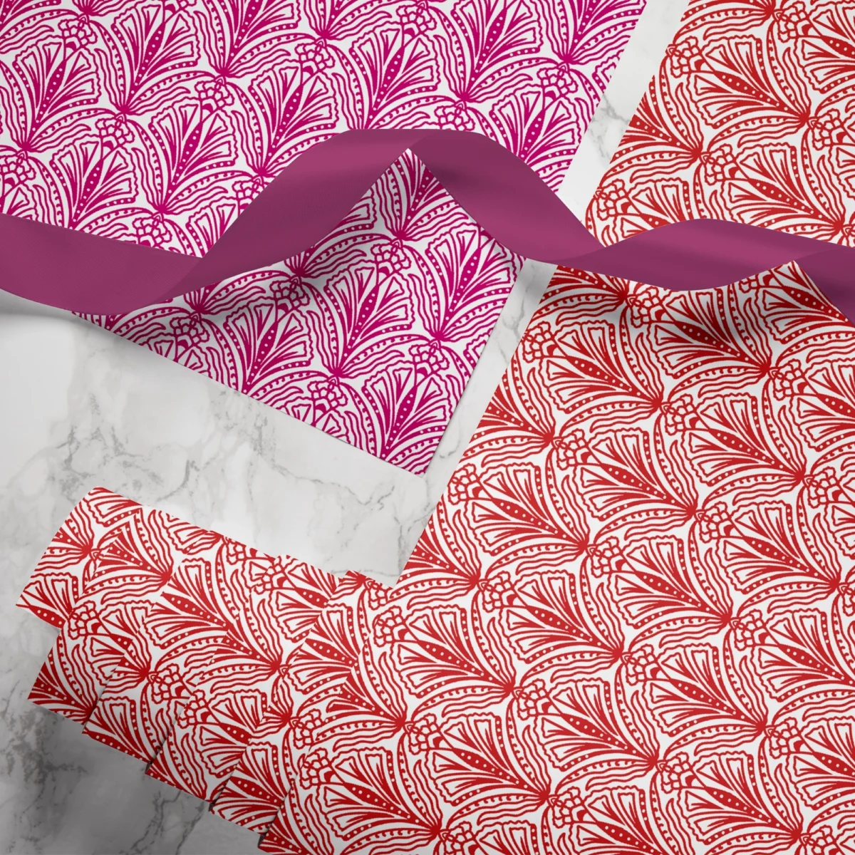 Hand-printed Gift Wrap- Shiraz Bloom - Image 1