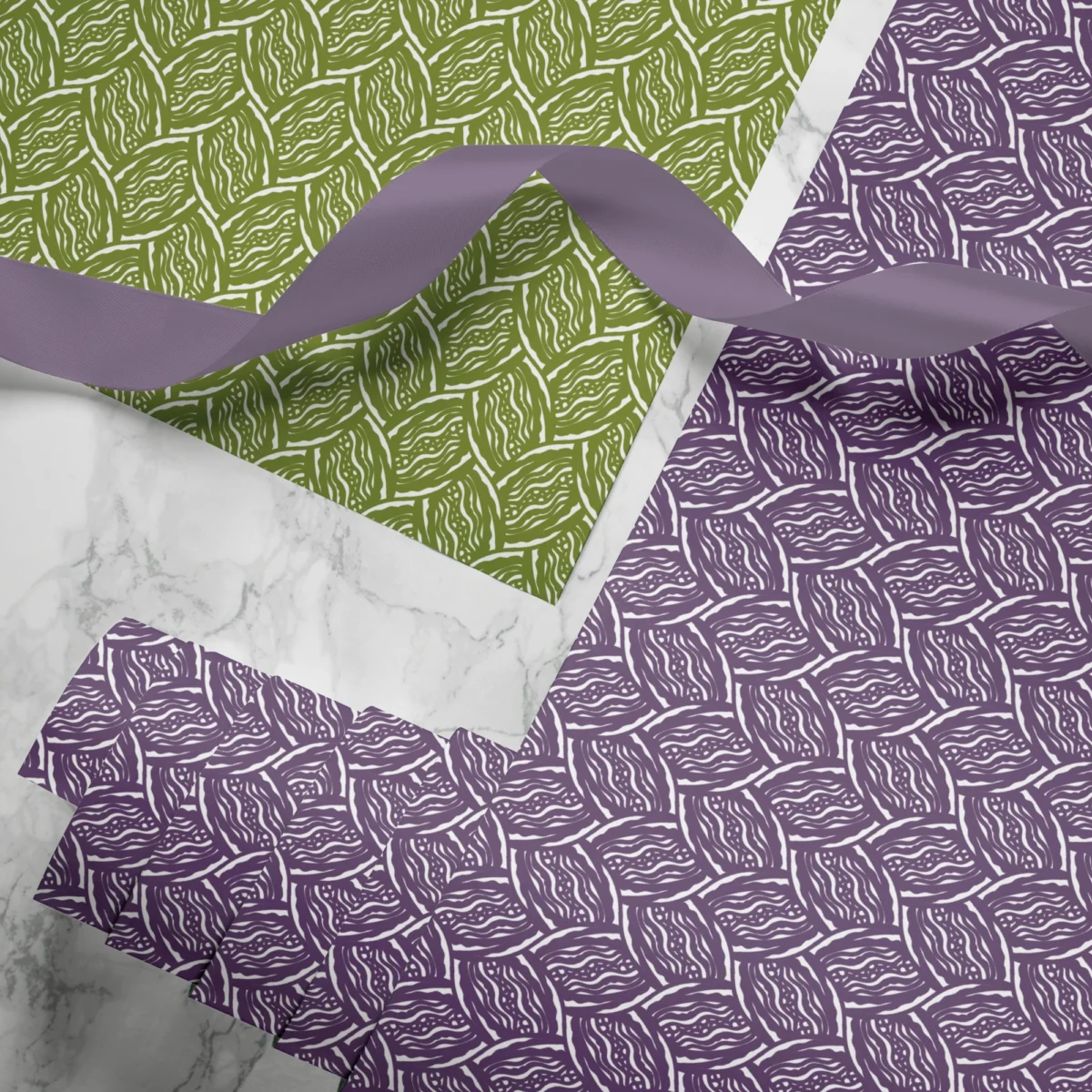 Hand-printed Gift Wrap- Seed Pod - Image 3