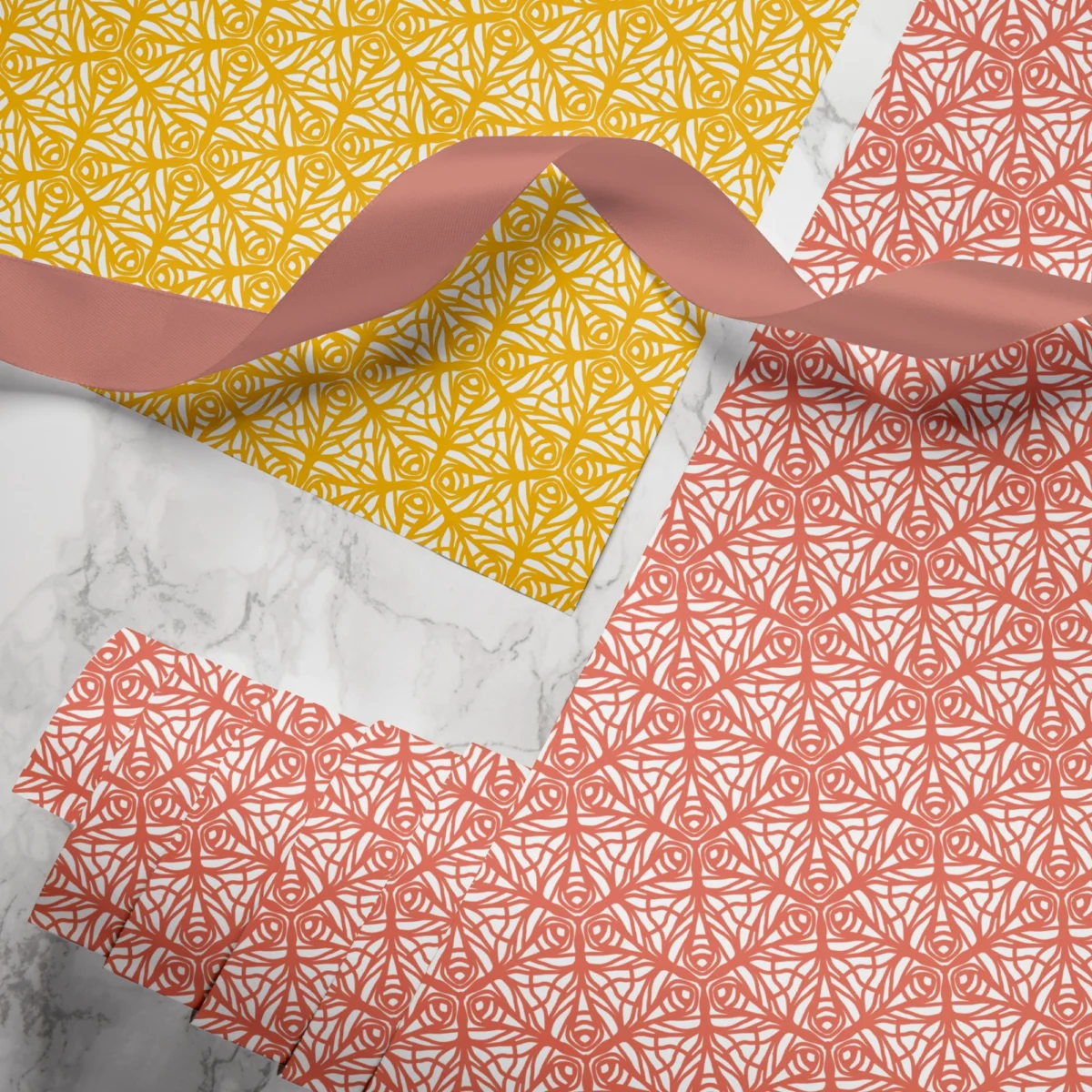 Hand-printed Gift Wrap- Butterfly Garden - Image 1