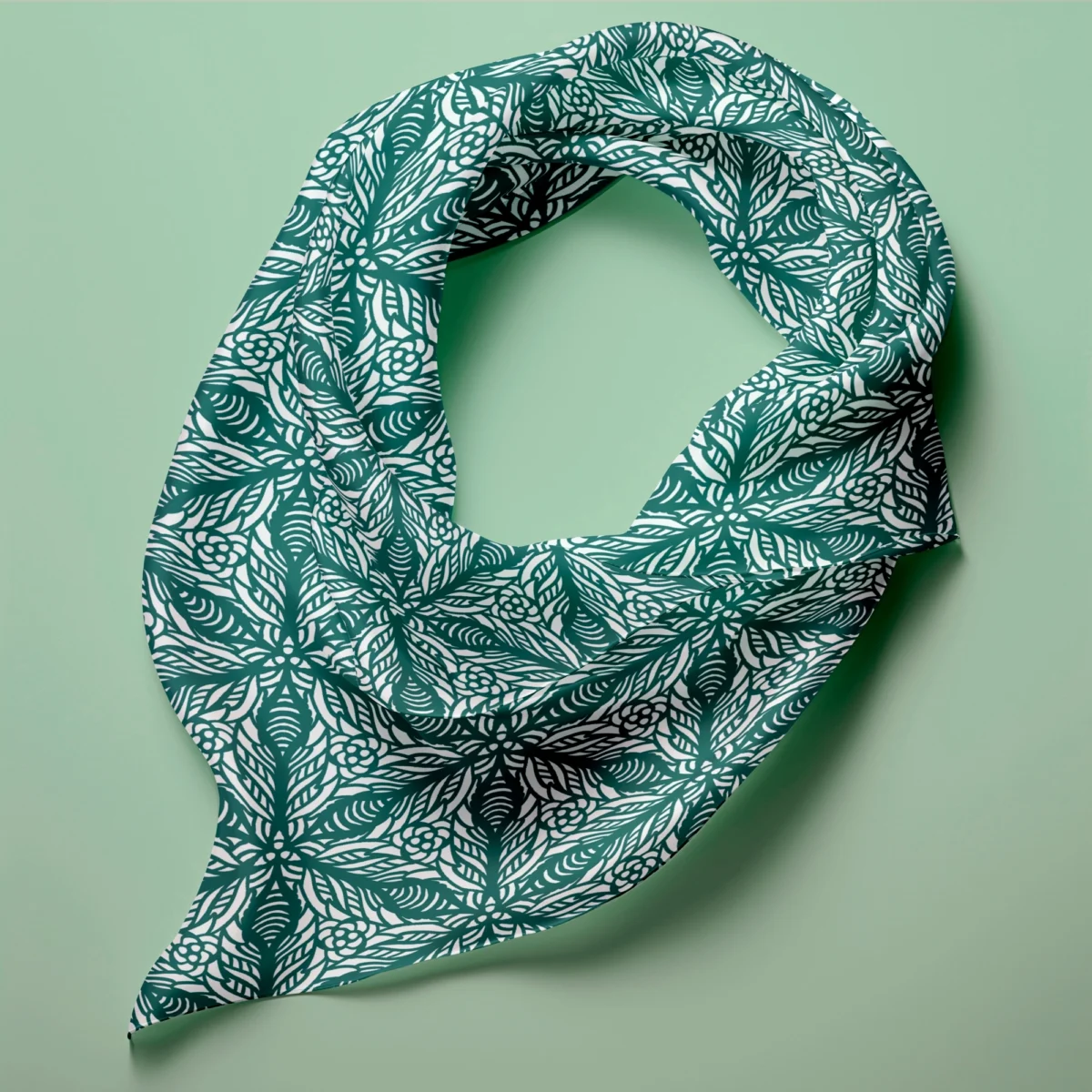 Hand-printed Silk Scarf- Persian Lily - Image 3