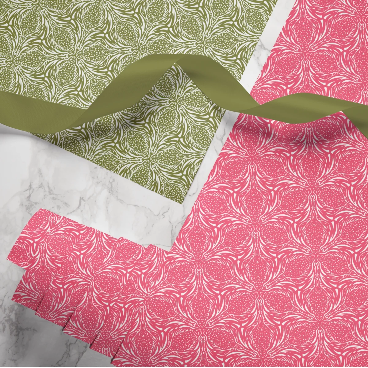 Hand-printed Gift Wrap- Thistle - Image 1