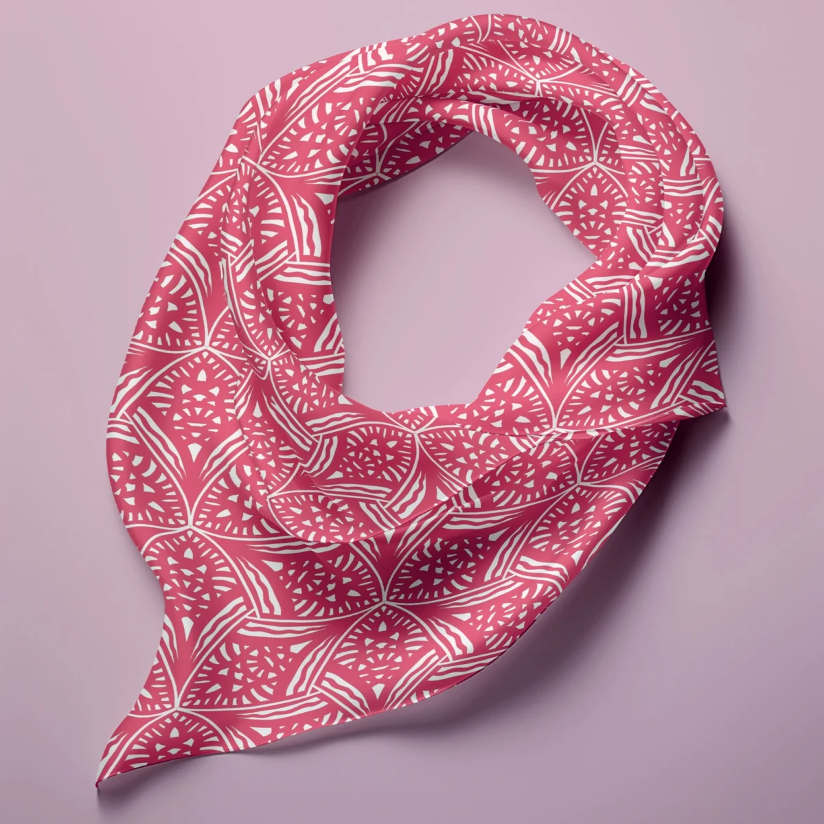 Hand-printed Silk Scarf- Evening Lavender - Image 1