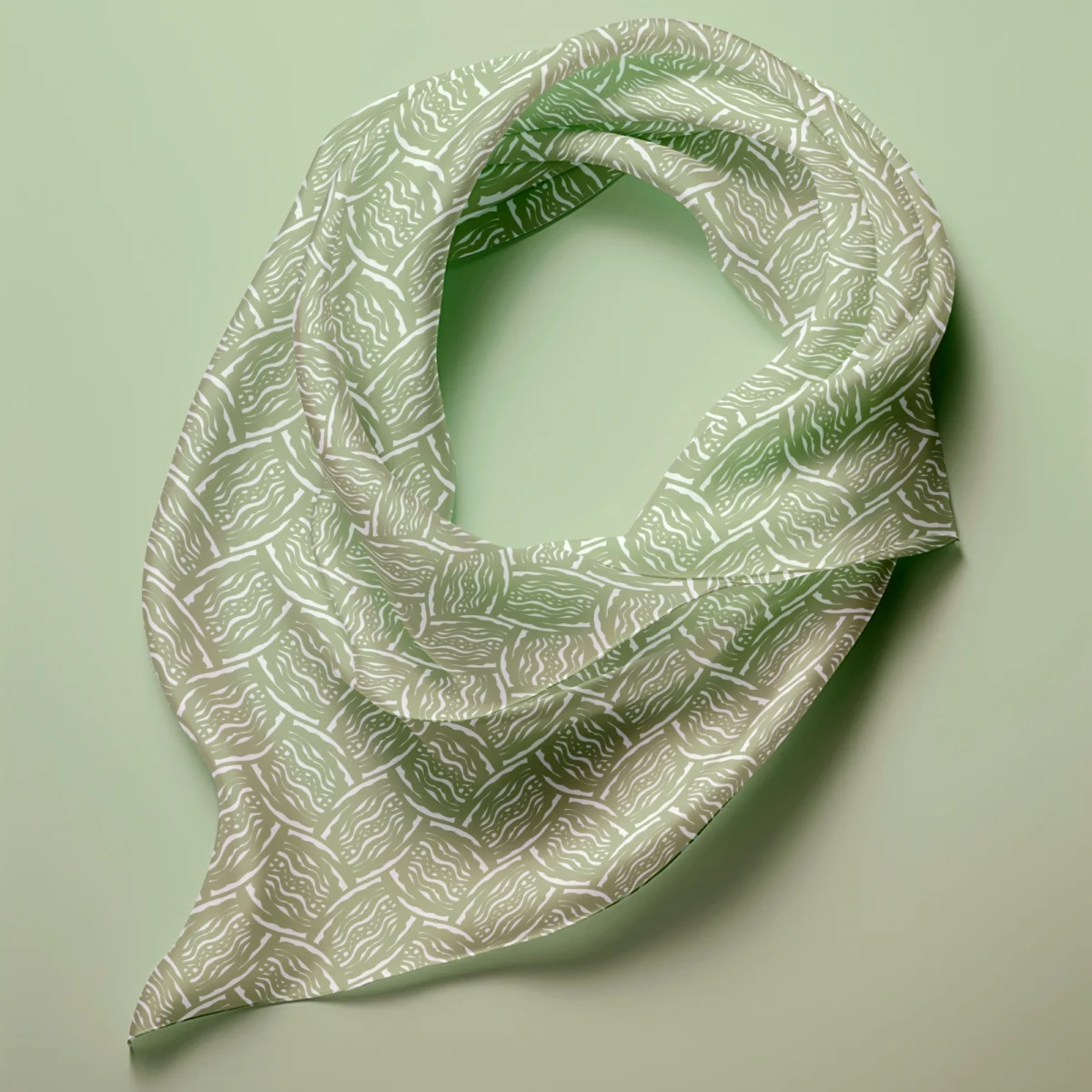 Hand-printed Silk Scarf- Seed Pod - Image 2