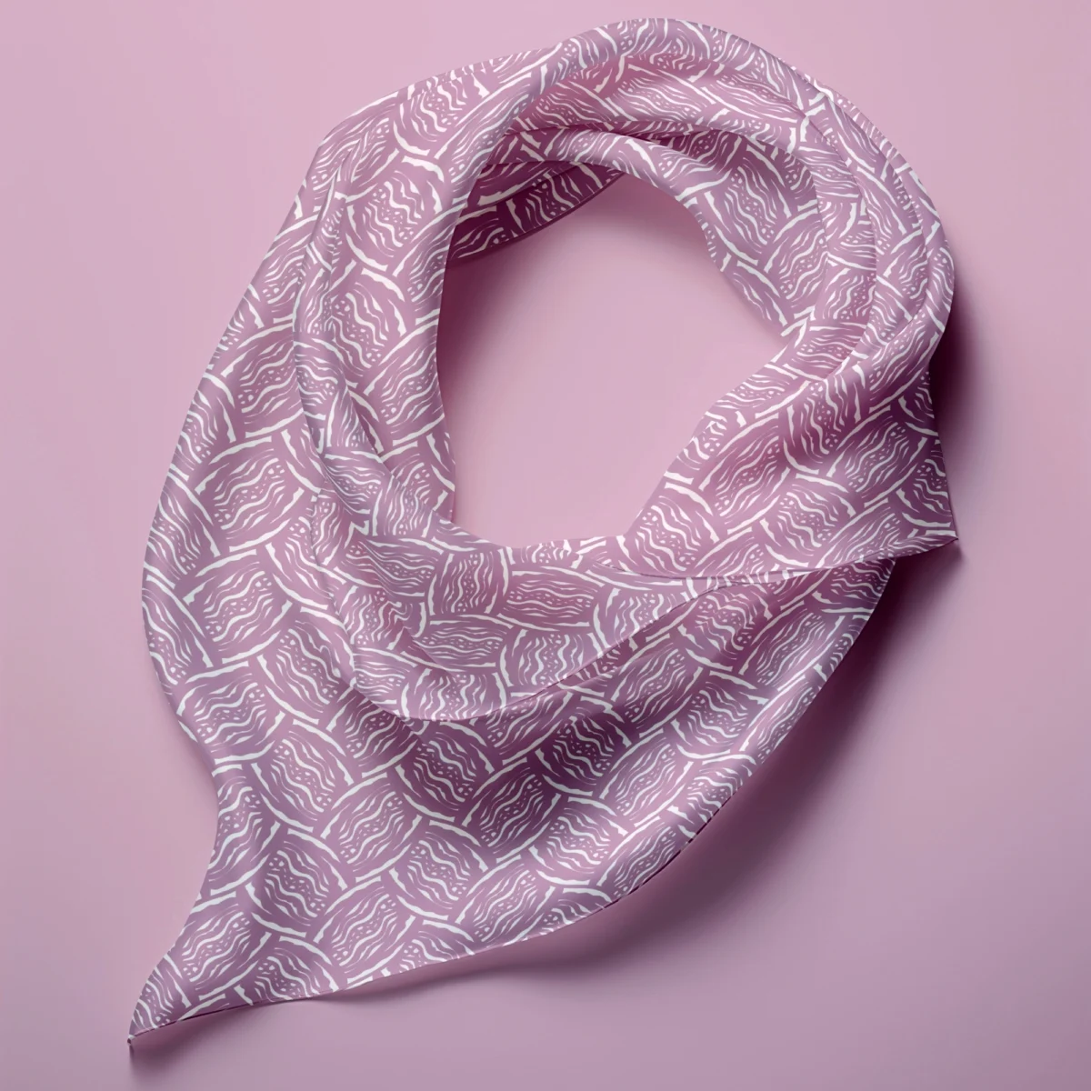 Hand-printed Silk Scarf- Seed Pod - Image 1