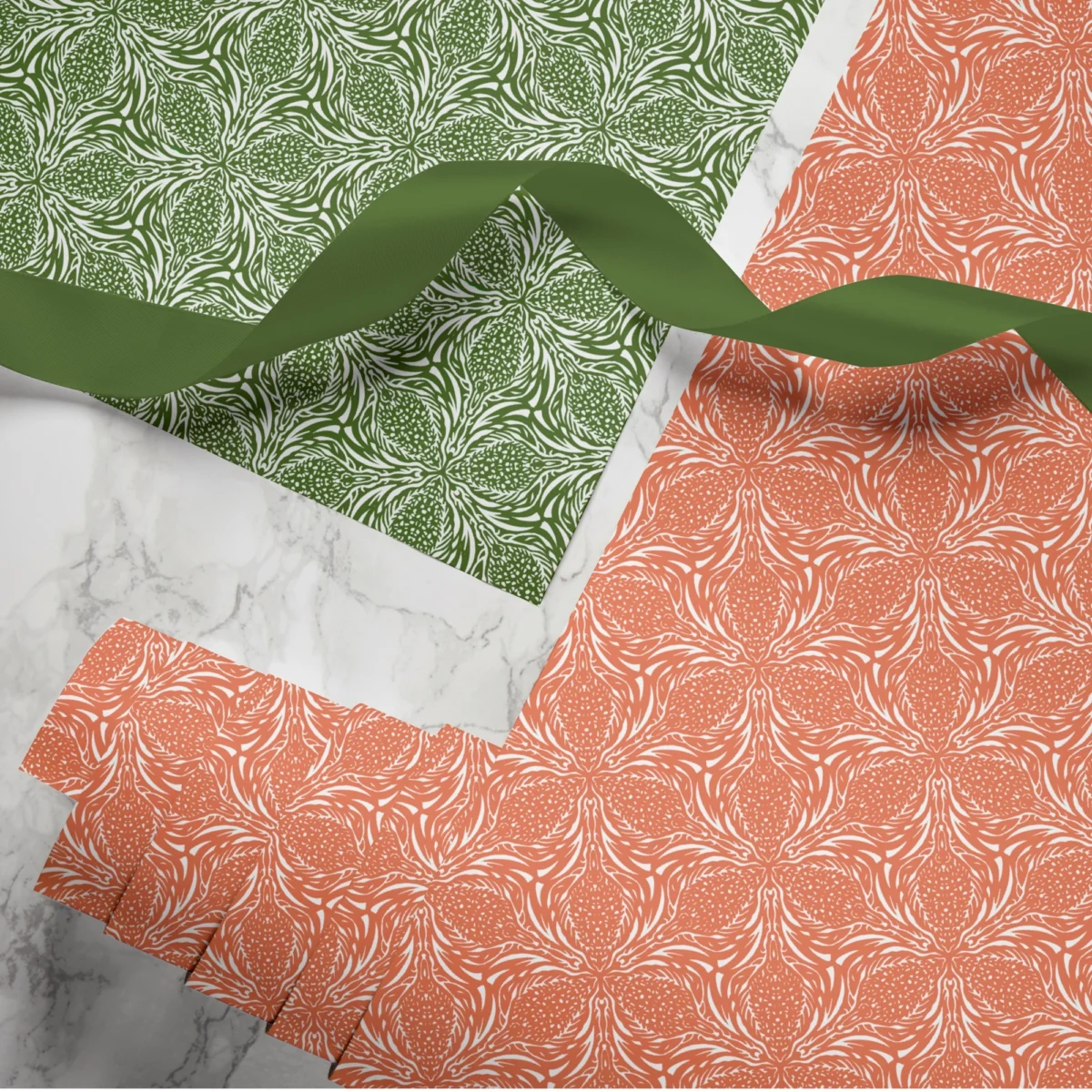 Hand-printed Gift Wrap- Thistle - Image 3