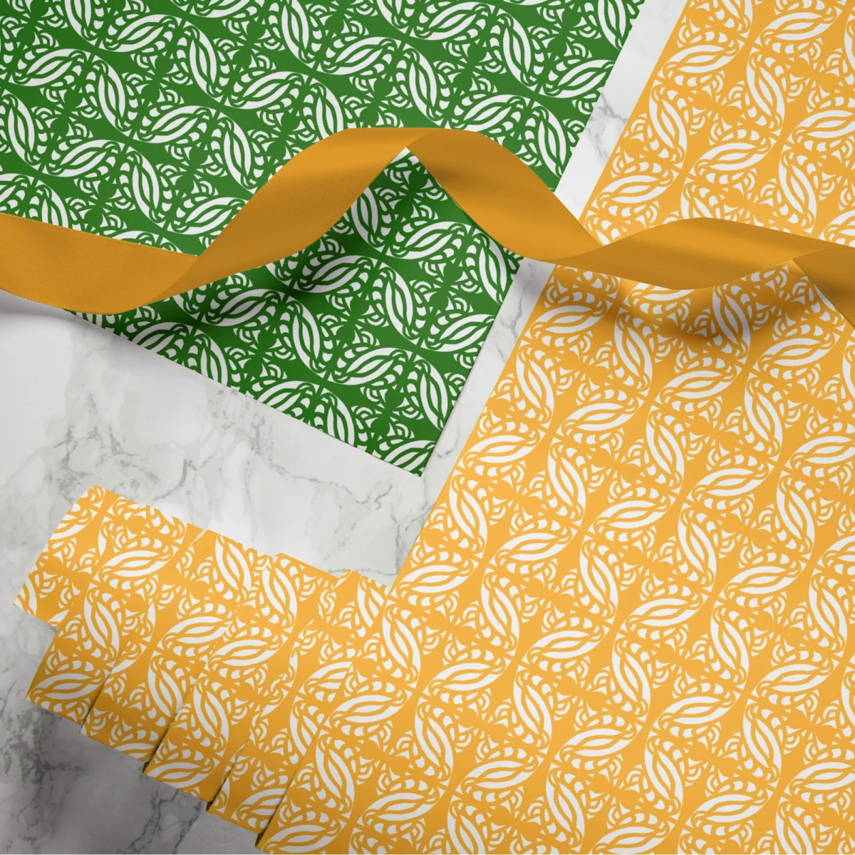 Hand-printed Gift Wrap- Persian Love Birds - Image 3