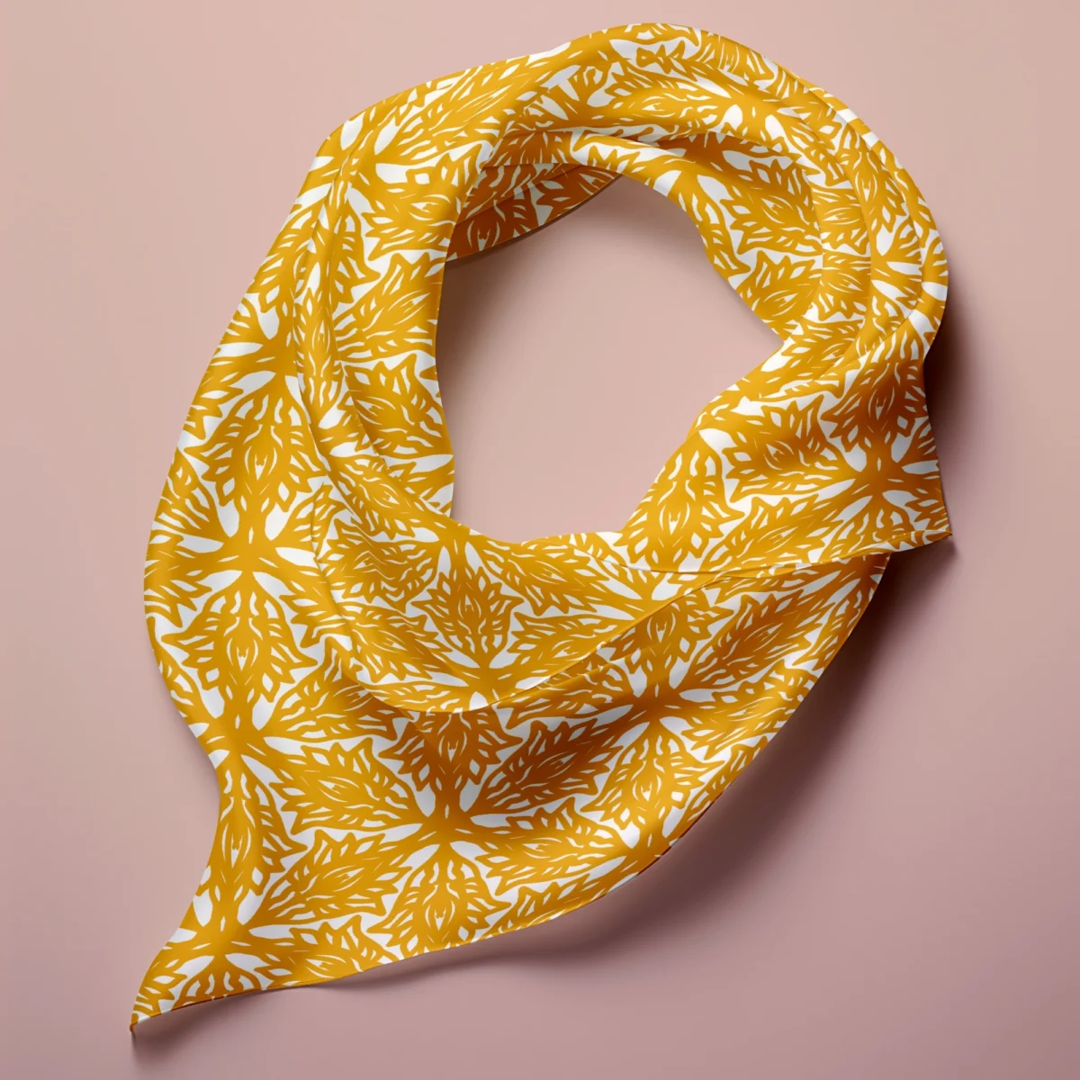 Hand-printed Silk Scarf- Flower Meadow - Image 1