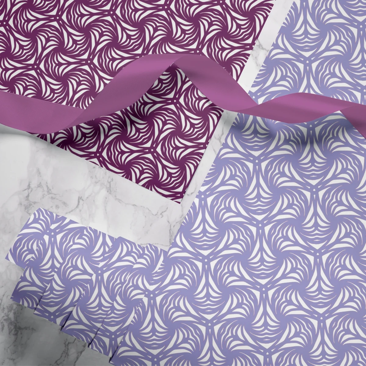 Hand-printed Gift Wrap- Petal - Image 3