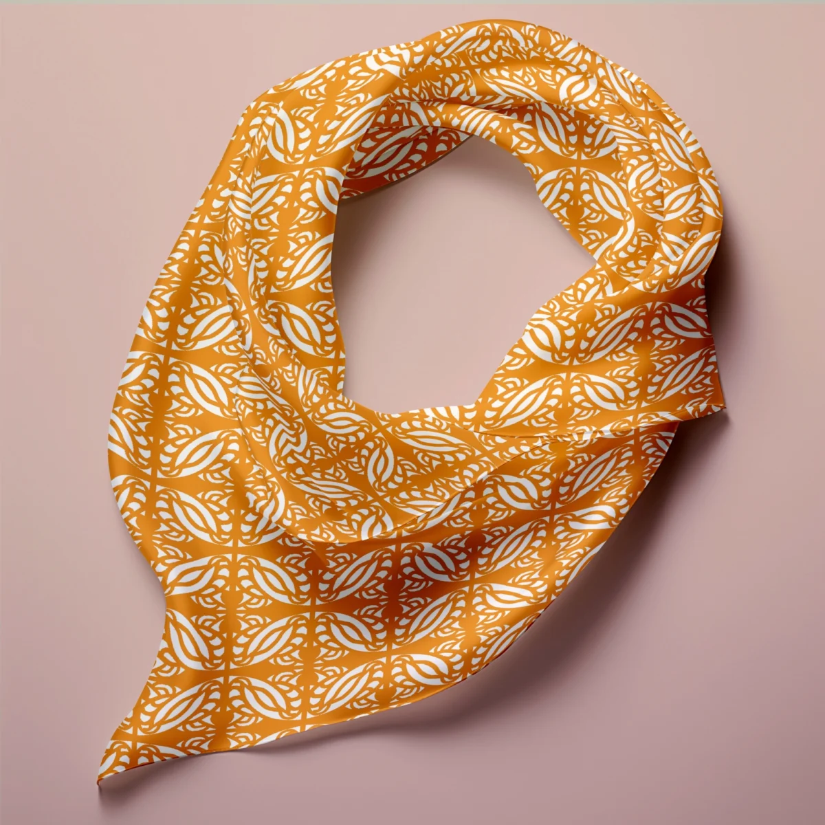 Hand-printed Silk Scarf- Persian Love Birds - Image 3